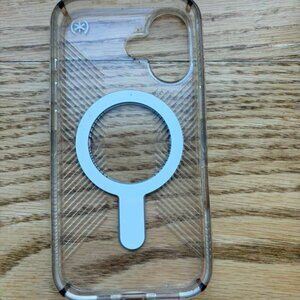 Speck Presidio Perfect-Clear Grip MagSafe with ClickLock Apple iPhone 16 Case
